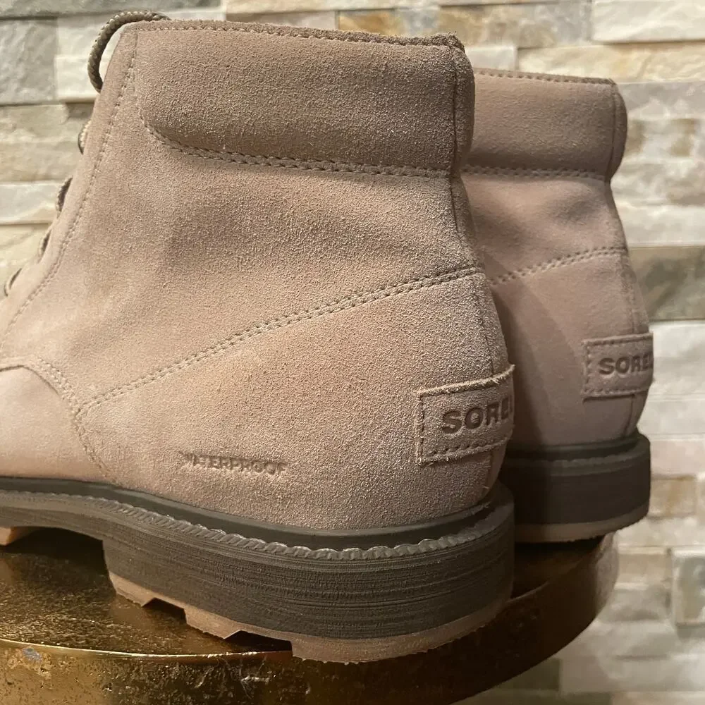 Sorel Men's 13 NM3848 Madison 2 Chukka Boots | Suede Leather, Taupe, Lug Sole